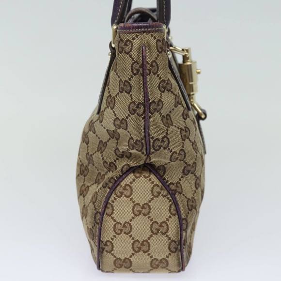 GUCCI New Jackie GG Canvas Hand Bag Beige 145817 Auth 81780 - Picture 3 of 16